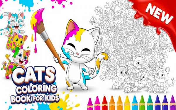 Cats Coloring Book for Kids - Free Creative Art Online Game
