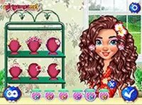 Island Princess Stylish Tropical Flowers Dress Up Game