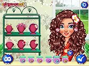 Island Princess Stylish Tropical Flowers Dress Up Game