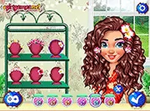 Island Princess Stylish Tropical Flowers Dress Up Game