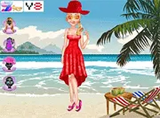 Couple Hawaii Vacation Dress Up Game